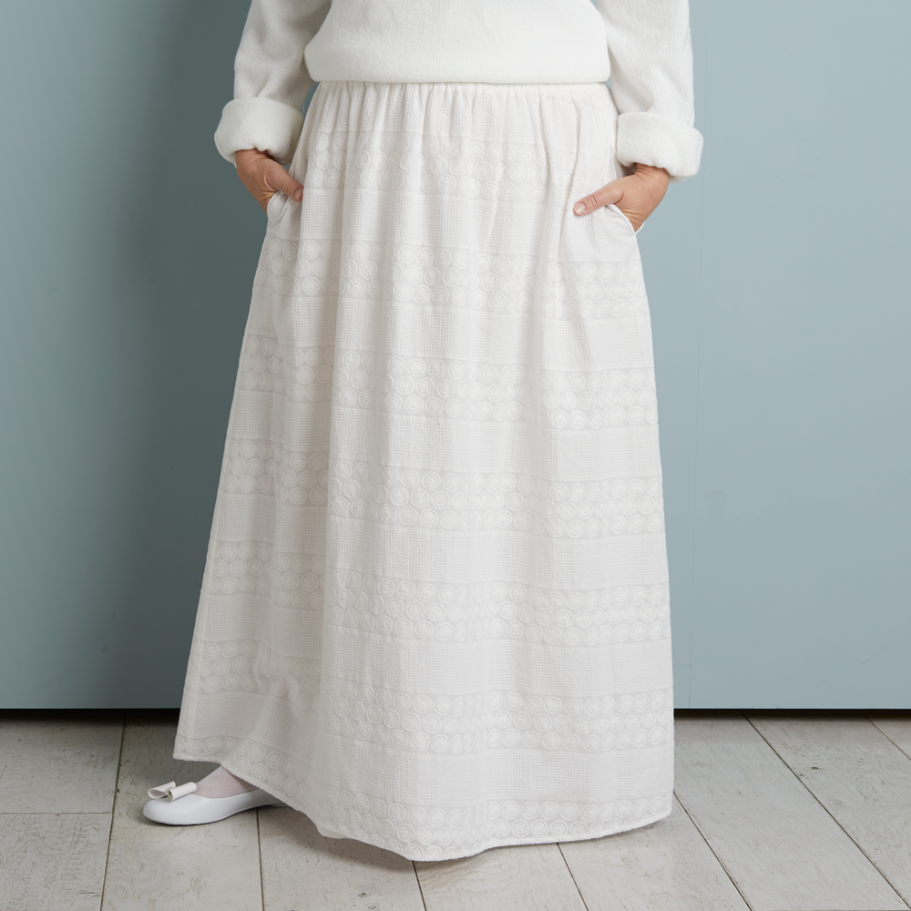 Pull Marron Col Rond en Laine